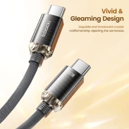 Toocki PD100W Fast Charging Cable USB C To C For iPhone 15 Type C To Type C Wire Phone Charger For Samsung Xiaomi Hoco Data Cord