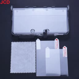 JCD Plastic Clear Crystal Shell Skin Case Cover For 3DS 3DS XL LL New 3DS New 3DS XL/LL Game Console With Screen Protective Film