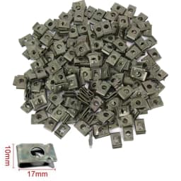 10/200pcs Car Metal Screw Clips Set U-Type Fastener Clip with Screw Anti-rust Fender Bumper Protection Buckle Iron Sheet Screw