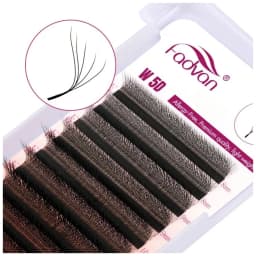 FADVAN M/L/L+/C/D Curl 3D/4D/5D W Shape Eyelash Extensions Waterproof Curling Natural Volume Lashes Soft Black False Eyelashes