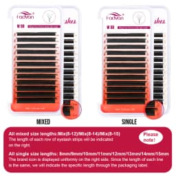 FADVAN M/L/L+/C/D Curl 3D/4D/5D W Shape Eyelash Extensions Waterproof Curling Natural Volume Lashes Soft Black False Eyelashes