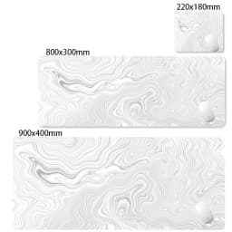 XXL Desk Mat Black And White Strata Liquid Mousepad Large Abstract Mouse Pad Gaming Deskmat With Lockedge Office Non-slip Carpet