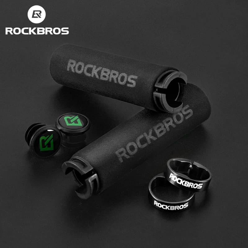 ROCKBROS Cycling Grips Anti-skid Shockproof Sponge Handlebar Grips MTB Road Bike Grips Ultraight Cycling Handlebars