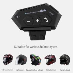 Motorcycle Helmet Headset Bluetooth Earphone Wireless Handsfree Mic Headphones Music Player Voice Control For Motorbike Rider
