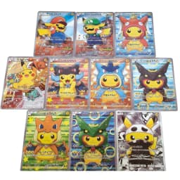 10PCS/set DIY PTCG Japanese Version Self-made Pocket Monster Card Cartoon Anime Peripheral Collection Game Card Holiday Gift Toy