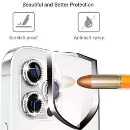 Bling Glitter Diamond Camera Lens Protector Case For iPhone 18 17 16 15 14 13 12 11Pro Max Plus Ultra Fold Sreen Protectors Film