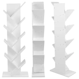 Voltsify Rustic Standing Tree Bookshelf Wood Display Rack Kids Bookshelf Bookshelves for Home