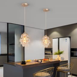 Crystal K9 Chandelier Lamp Living Bedroom Indoor Hanging Lighting Fixtures Modern Gold Pendant Lights for Restaurant Cloakroom E