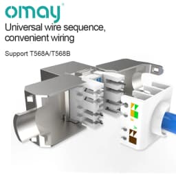 RJ45 Keystone Jack Module CAT8 Cat7 CAT6A Tool-Less STP Shielded Self-Locking CAT6 CAT5E Zinc Alloy Network Coupler Adapter