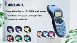 Dymo LT100H Label Maker Adhesive Dymo LetraTag LT-100H Label Printer Handheld Label Machine DIY Dymo 12mm LT Tape 91201 91200