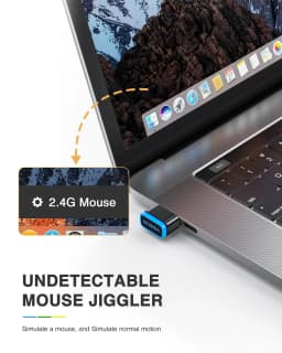 Seenda Mouse Jiggler USB Driver-Free Shaker Mechanical Undetectable Mouse Mover Simulator Smart Keeps Computer/PC/Laptop Awake