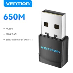 Vention WiFi Adapter AC650 WiFi5 5G&2.4G USB WiFi Card Dongle for PC Desktop Laptop Wifi Antenna USB Ethernet Network Card