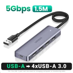 UGREEN USB C HUB 4 Ports Type C to USB 3.0 Hub Splitter Adapter for Laptop MacBook Mac Mini iPad Pro Samsung S25 iPhone 17