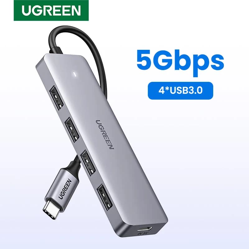 UGREEN USB C HUB 4 Ports Type C to USB 3.0 Hub Splitter Adapter for Laptop MacBook Mac Mini iPad Pro Samsung S25 iPhone 17