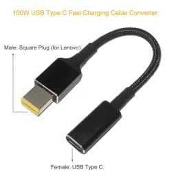 100W USB C PD to DC Universal Laptop Charger Converter Type C Fast Charging Adapter Cable Cord for Asus Lenovo Hp Dell Laptop
