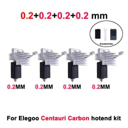 Upgrade Elegoo CC Hotend 0.2/0.4/0.6/0.8mm Assembled Extruder Hotend Kit for Elegoo Centauri Carbon Hot End / Centauri Nozzle