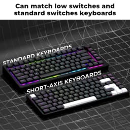 XVX 127Keys Low Profile Keycaps Double-Shot Shine Through Key Cap Set Game Mechanical Keyboard Skyline Key Caps
