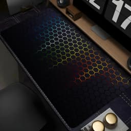 Geometric Office Accessories for Desk Mat Extended Pad Keyboard Gaming Pc Support Laptop Mouse Mats Cabinet Games Mousepad Anime