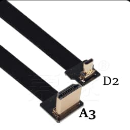FPV Micro HDTV Compatible HDMI 90 degree Adapter FPC Band Flat HD Cable Pitch 20pin for Multicopter Air Photography