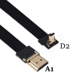 FPV Micro HDTV Compatible HDMI 90 degree Adapter FPC Band Flat HD Cable Pitch 20pin for Multicopter Air Photography