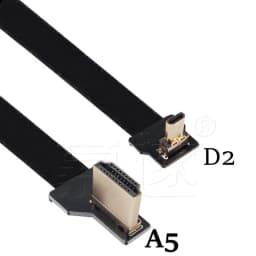 FPV Micro HDTV Compatible HDMI 90 degree Adapter FPC Band Flat HD Cable Pitch 20pin for Multicopter Air Photography