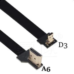 FPV Micro HDTV Compatible HDMI 90 degree Adapter FPC Band Flat HD Cable Pitch 20pin for Multicopter Air Photography