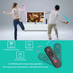 2.4G Wireless Gyroscope Air Mouse Voice Remote Control Mini Keyboard IR Learning Backlit Transmitter for Android Smart TV Box PC