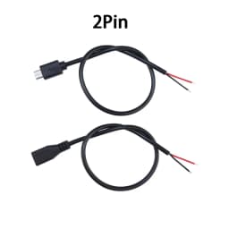 2Pin 4Pin Micro USB Male / Female to Open Wire 2 Core 4 Core Power Data Charging Wire Connector Cable