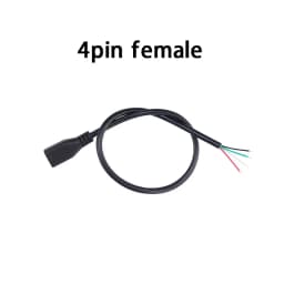 2Pin 4Pin Micro USB Male / Female to Open Wire 2 Core 4 Core Power Data Charging Wire Connector Cable