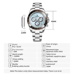2026 New PAGANI Design Top Brand Men's Sports Quartz Watches Sapphire Stainless Steel Waterproof Chronograph Luxury Reloj Hombre