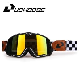 Retro Motorcycle Goggles Ski Glasses Sunglasses ATV Goggles Non-slip Belt AntiUV Cafe Racer Chopper Cycling Racing Free Shipping