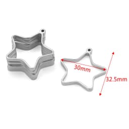 10pcs Stainless Steel Geometric Figure Charm Hollow Glue Blank Pendant Tray Bezel Charms For Jewelry Making Supplies Findings