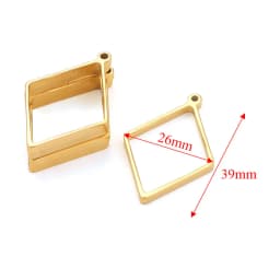 10pcs Stainless Steel Geometric Figure Charm Hollow Glue Blank Pendant Tray Bezel Charms For Jewelry Making Supplies Findings