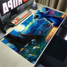 HD Print XXL Lockrand Desk Mat Anime Stitch Kawaii Mousepad PC Keyboard Mouse Pad Laptop Cute Gaming Accessories Desk Pads