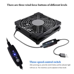 5V USB router cooling fan, with three-speed adjustable function. Style is suitable for cooling various devices.