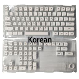 Minimalist White PBT Keycaps 120 Keys Korean Spanish English Multilingual XDA Profile for Mechanical Keyboard Magnetic Keyboard