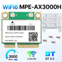 WiFi 6 MPE-AX3000H Mini PCI-E Wifi Card Dual Band 2.4G/5G BT 5.2 802.11ax 2974Mbps Wireless Adapter For Laptop/PC Like AX210