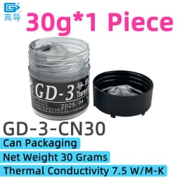 GD-3 Thermal Conductive Grease 7.5 W/M-K Net Weight 30/150 Grams Gray Paste Plaster Heat Sink Compound for Computer CPU GPU CN30