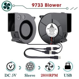 GDSTIME Dual 40mm 60mm 80mm 92mm 120mm 140mm 5V USB Fan w 2 in 1 USB Cable USB Controller For AV Receiver DVR and TV Box Cooling