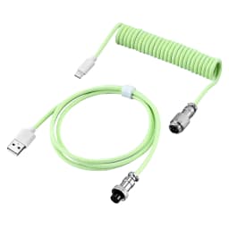 NNBILI New Custom Type C Mechanical Keyboard Coiled Cable USB Mechanical Keyboard Spring Wire Desktop Computer Aviation Connecto