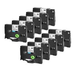 10PK Replacement Label Cassette for TZe-231 Compatible for Brother Ptouch Printer Black on white Label tape 12mm 18mm 24mm