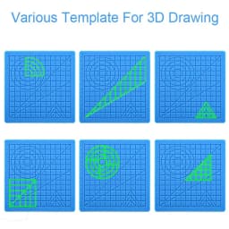 3D Printing Pen Silicone Mat DIY With 2 Finger Protectors Template Drawing Tool Silicone Pad Drawing Tools for Kids Adults