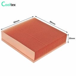 Pure Copper Heatsink Skiving Fin Heat Sink Radiator Cooler for Electronic Chip LED Computer Cooling Heat Dissipation