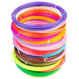 3D Print Plastic, 3-D Pens Filament Materials, 3D Printing Filament, Diameter 1.75mm PLA Line, 20 Non Repeating Colors, Random C