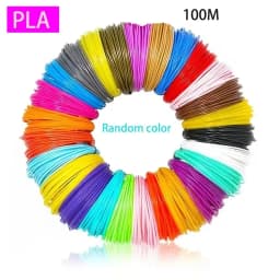 3D Print Plastic, 3-D Pens Filament Materials, 3D Printing Filament, Diameter 1.75mm PLA Line, 20 Non Repeating Colors, Random C