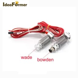 V6 J-head 12V 24V All Metal Hotend Wade or Bowden 1.75/3.0mm Filament Nozzle Cooling Fan Bracket Block Thermistors Heat Sink Kit