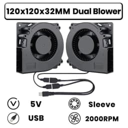GDSTIME Dual 40mm 50mm 60mm 80mm 92mm 120mm 140mm DC 5V Powered USB Fans with 2 in 1 USB Cable for AV Receiver DVR Cooling