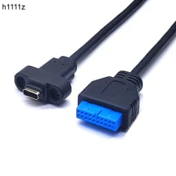 Connectors USB3.0 20/19Pin to Type-C Single Port USB 3.1 Type C USB-C Female to USB 3.0 Motherboard 19pin Header Cable 30cm/50cm