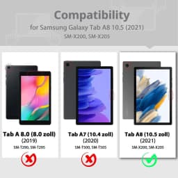 Case For Samsung Galaxy Tab A8 2021 Tablet Cover for Samsung Tab A8 10.5 SM-X200/SM-X205 360 Degree Rotating Leather Cover