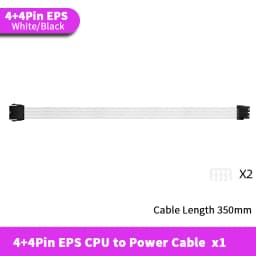 TEUCER 350mm ATX EPS PCI-E Extension Cable for CPU GPU Motherboard 24PIN 4+4PIN 6+2PIN 8PIN PSU Extension Cord